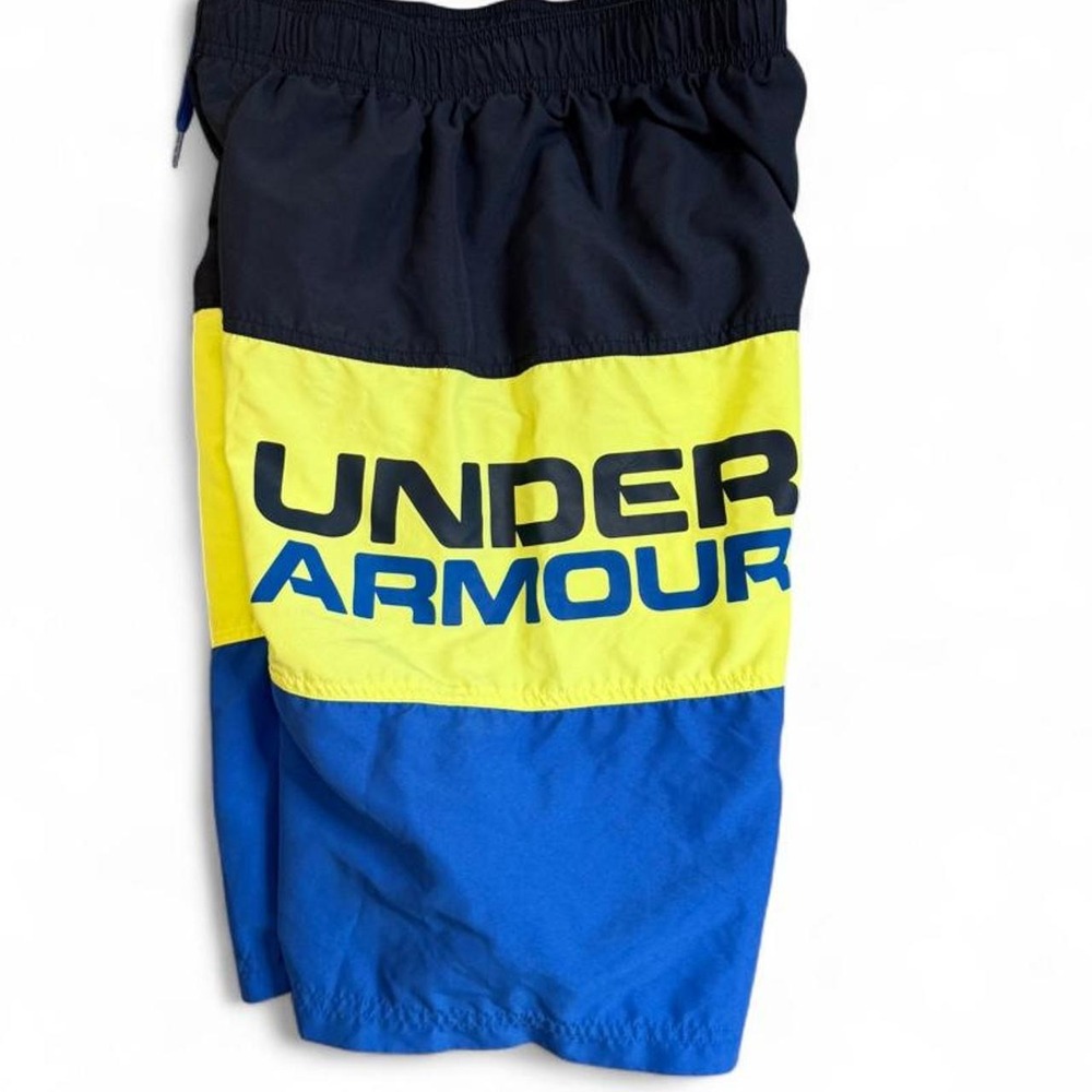 Under Armour Colorblock Swim Trunks Board Shorts Youth XL 18-20 Neon